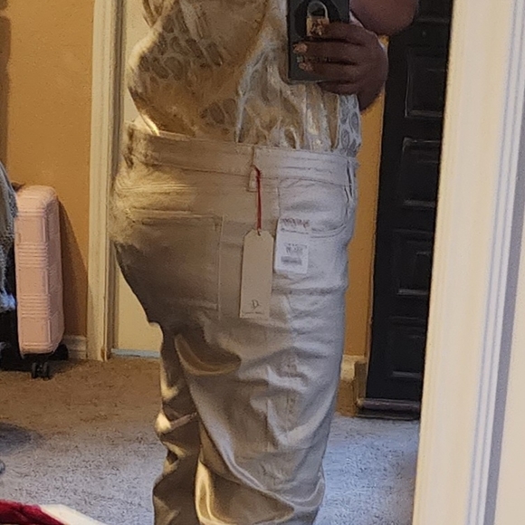 Cream shimmery pants - Picture 5 of 6